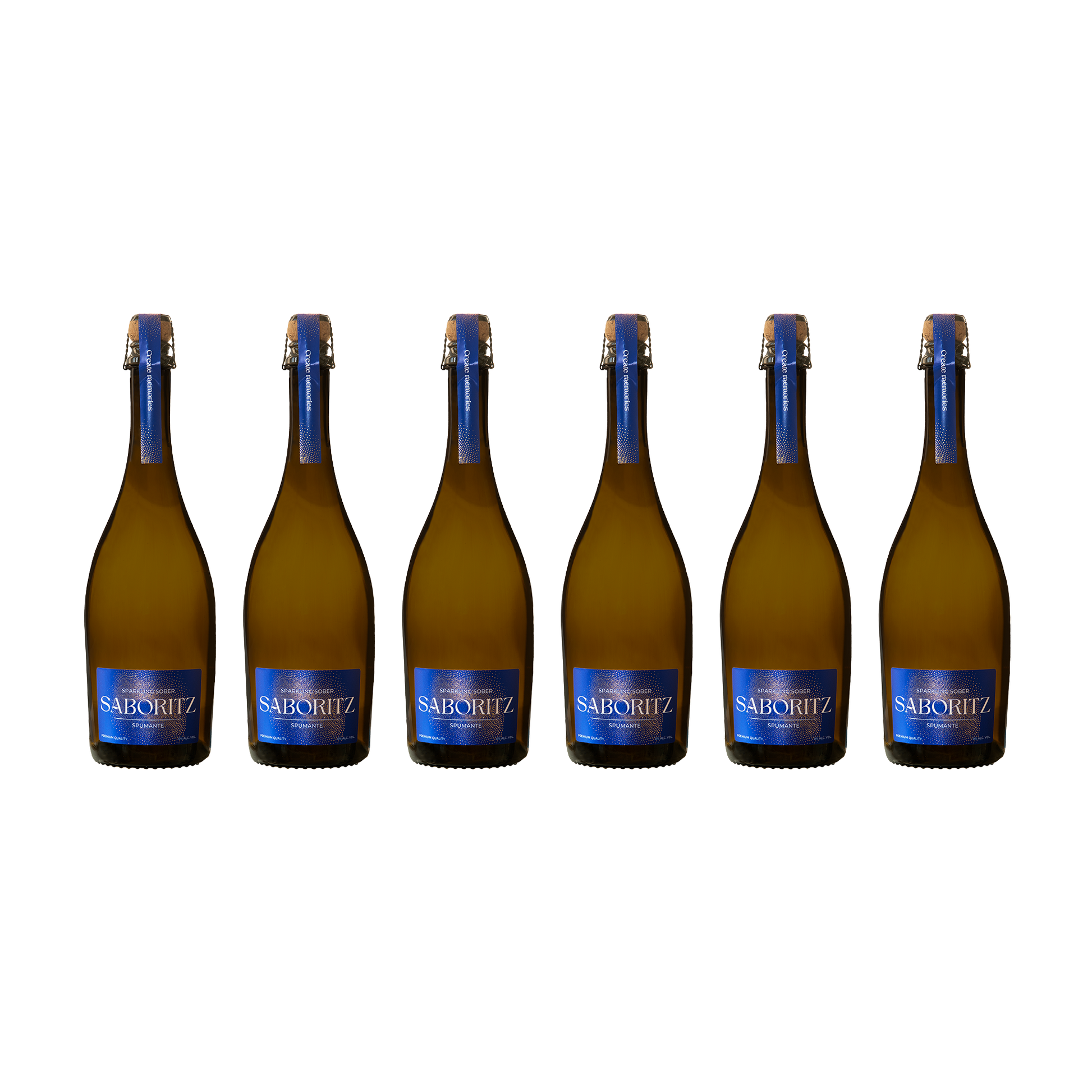 Bundle of 6 alcohol-free prosecco Saboritz Spumante bottles with a nice discount